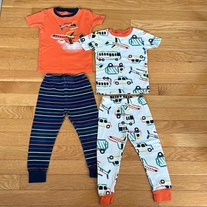 Toddler 4-Piece Cars Snug Fit Cotton Pajamas